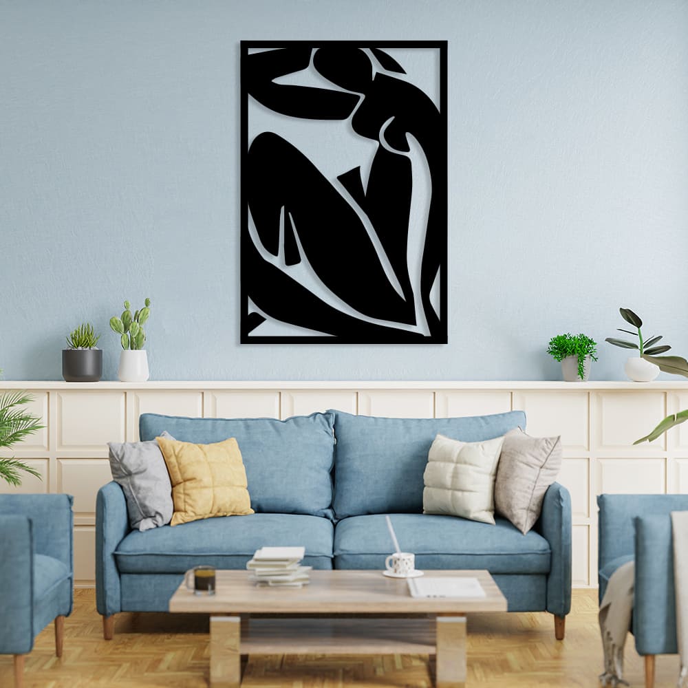 Blue Nude Metallic Painting by Matisse Nº2