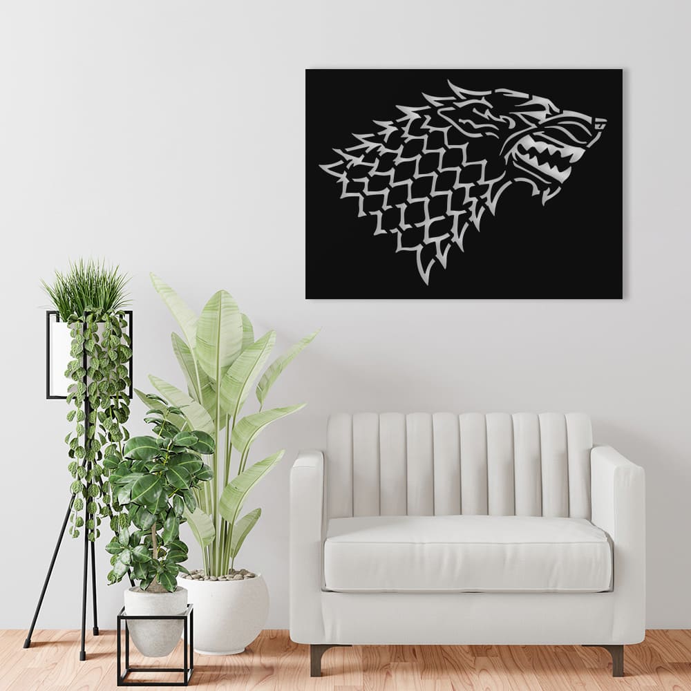 Metal Painting House Stark Game of Thrones No. 2