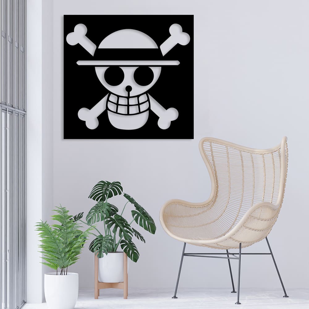 Cuadro Metalico Calavera Luffy