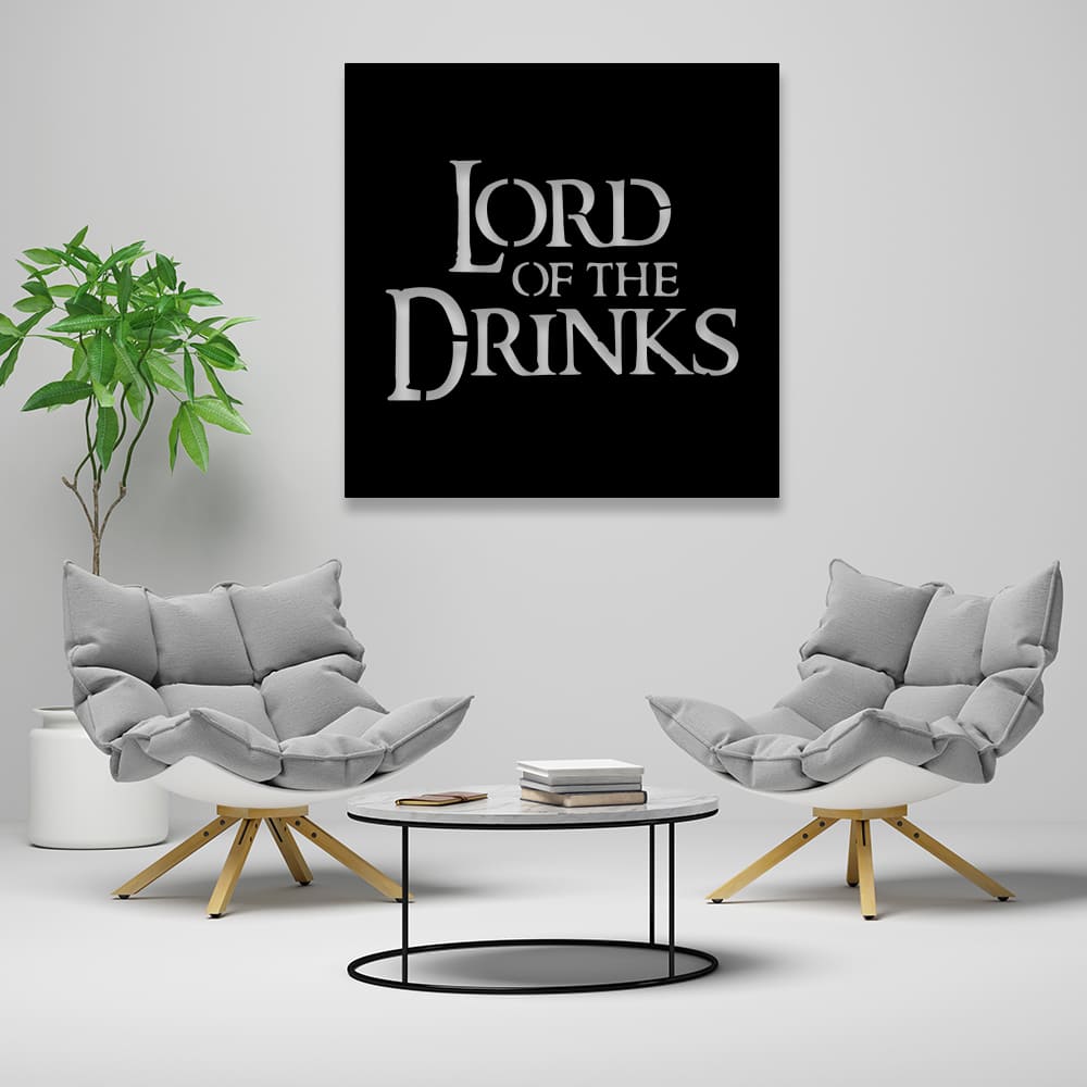 Cuadro Metalico Lord of the Drinks Nº2