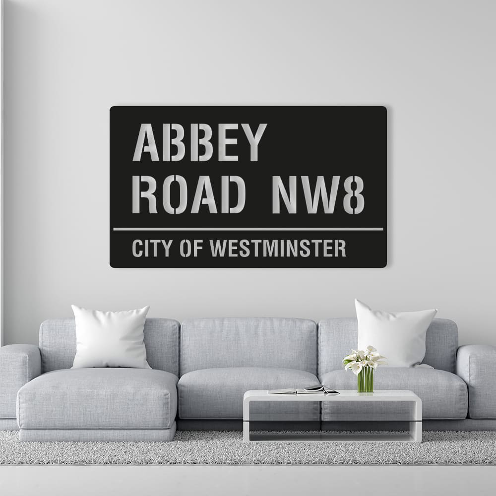 Metal Frame Abbey Road Poster